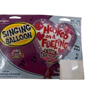 NEW Heart Shaped Mylar Singing Balloon ~ Hooked on a Feeling